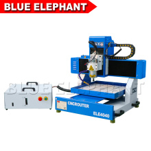 Jinan azul elefante desktop móveis mesa cnc router ele4040 metal fresadora com mach3 usb